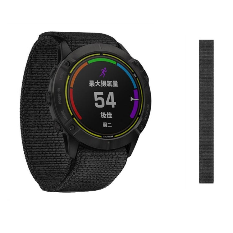 Cinturino di ricambio in nylon lavorato a maglia da 22 mm, For Garmin Fenix 6