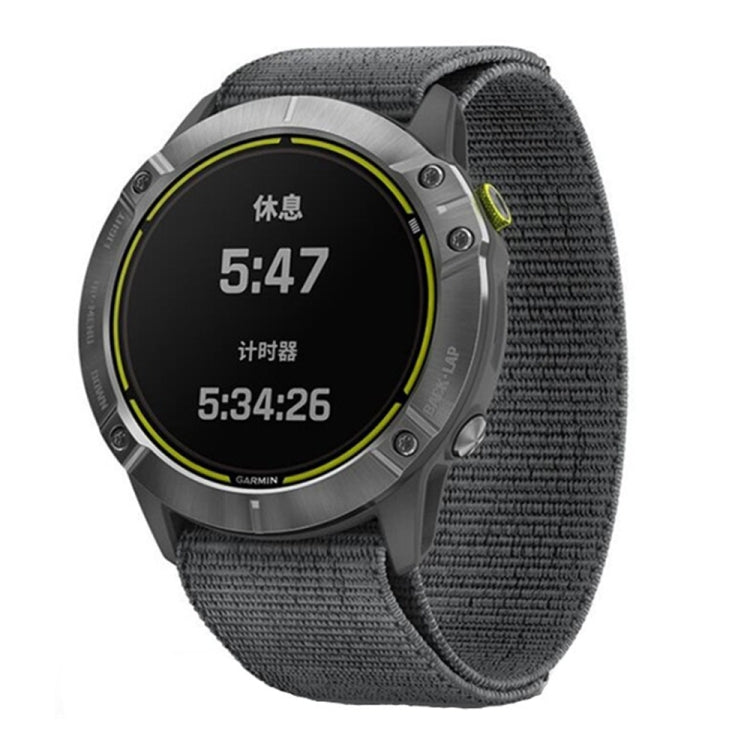 Cinturino di ricambio in nylon lavorato a maglia da 22 mm, For Garmin Fenix 6