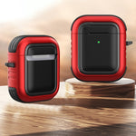 Auricolari wireless Custodia protettiva antiurto in TPU + PC con moschettone, For AirPods 1 / 2