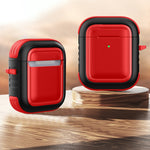 Auricolari wireless Custodia protettiva antiurto in TPU + PC con moschettone, For AirPods 1 / 2