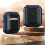 Auricolari wireless Custodia protettiva antiurto in TPU + PC con moschettone, For AirPods 1 / 2