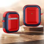 Auricolari wireless Custodia protettiva antiurto in TPU + PC con moschettone, For AirPods 1 / 2