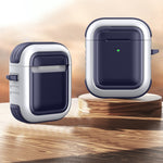 Auricolari wireless Custodia protettiva antiurto in TPU + PC con moschettone, For AirPods 1 / 2