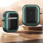 Auricolari wireless Custodia protettiva antiurto in TPU + PC con moschettone, For AirPods 1 / 2