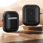 Auricolari wireless Custodia protettiva antiurto in TPU + PC con moschettone, For AirPods 1 / 2