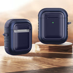 Auricolari wireless Custodia protettiva antiurto in TPU + PC con moschettone, For AirPods 1 / 2