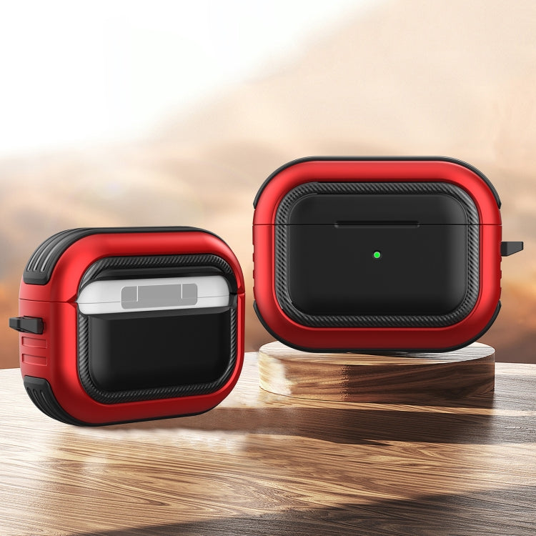 Auricolari wireless Custodia protettiva antiurto in TPU + PC con moschettone, For AirPods Pro