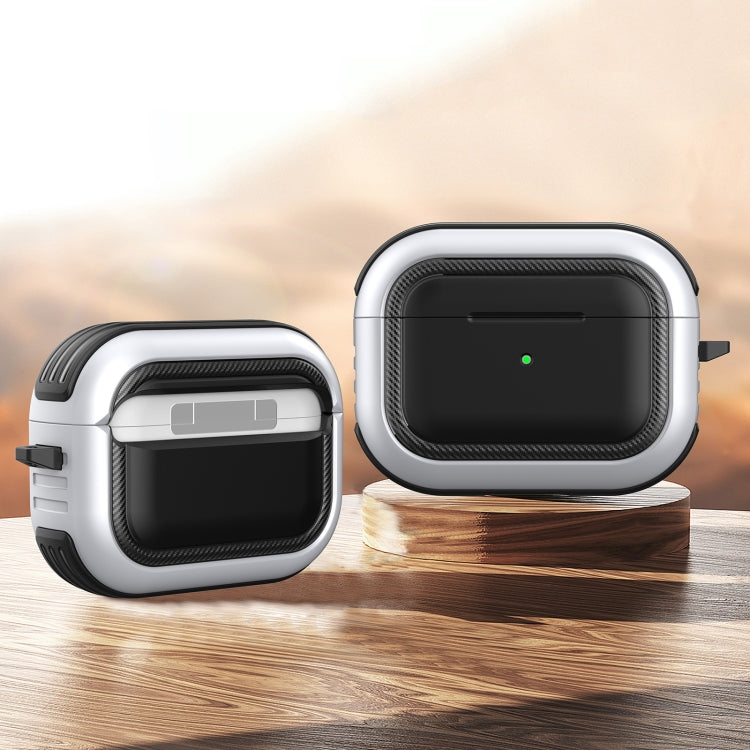 Auricolari wireless Custodia protettiva antiurto in TPU + PC con moschettone, For AirPods Pro