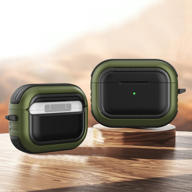 Auricolari wireless Custodia protettiva antiurto in TPU + PC con moschettone, For AirPods Pro