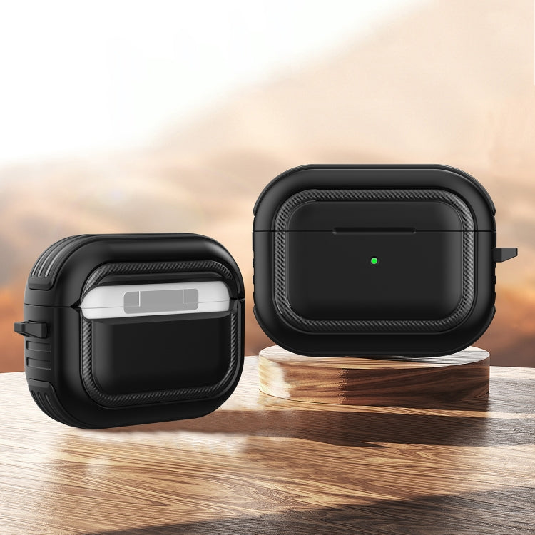 Auricolari wireless Custodia protettiva antiurto in TPU + PC con moschettone, For AirPods Pro