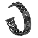 Cinturino di ricambio per catena in denim con diamanti a fila singola universale da 22 mm, For Garmin Vivoactive 4 / Venu 2
