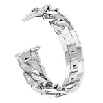 Cinturino di ricambio per catena in denim con diamanti a fila singola universale da 22 mm, For Garmin Vivoactive 4 / Venu 2