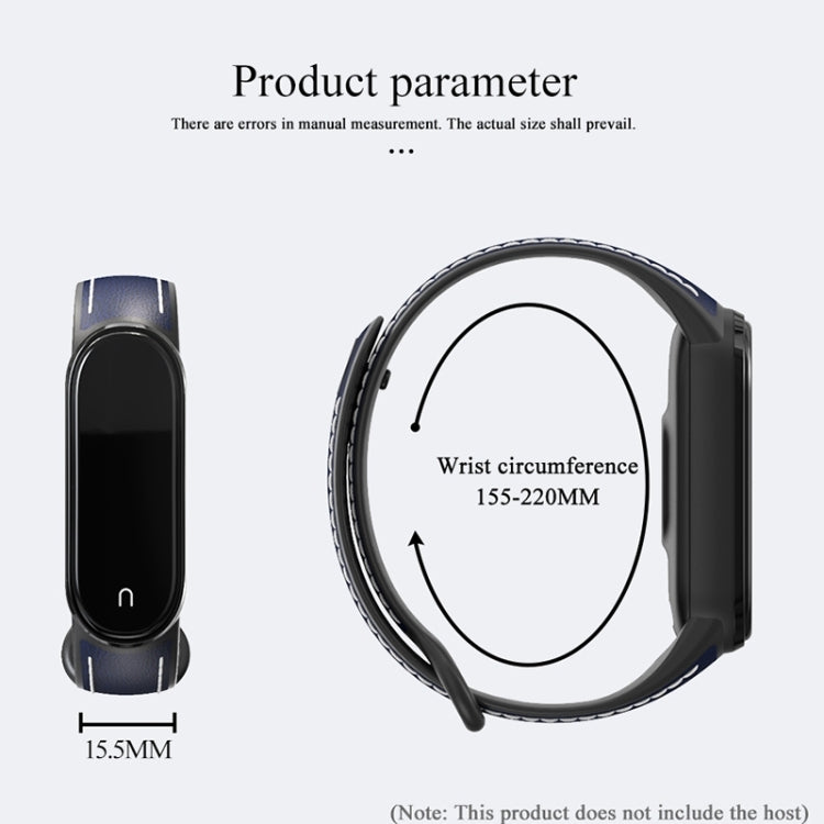 Cinturino MIJOBS TPU + cinturino di ricambio in pelle, For Xiaomi Mi Band 5 / 6