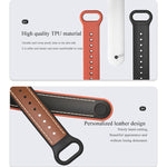 Cinturino MIJOBS TPU + cinturino di ricambio in pelle, For Xiaomi Mi Band 5 / 6