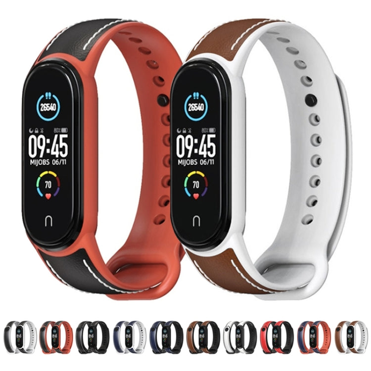 Cinturino MIJOBS TPU + cinturino di ricambio in pelle, For Xiaomi Mi Band 5 / 6