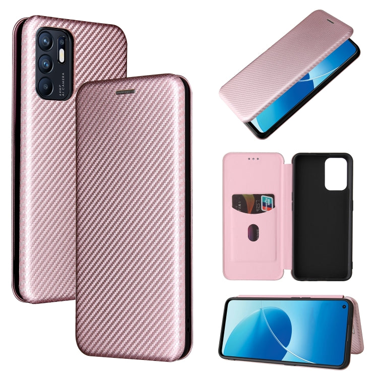 Struttura in fibra di carbonio Flip orizzontale magnetico Custodia in pelle TPU + PC + PU con slot per schede, For OPPO Reno6 4G, For Motorola Edge (2021), For Motorola Moto G60S