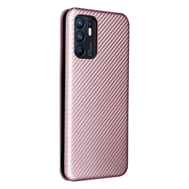 Struttura in fibra di carbonio Flip orizzontale magnetico Custodia in pelle TPU + PC + PU con slot per schede, For OPPO Reno6 4G, For Motorola Edge (2021), For Motorola Moto G60S