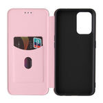 Struttura in fibra di carbonio Flip orizzontale magnetico Custodia in pelle TPU + PC + PU con slot per schede, For OPPO Reno6 4G, For Motorola Edge (2021), For Motorola Moto G60S