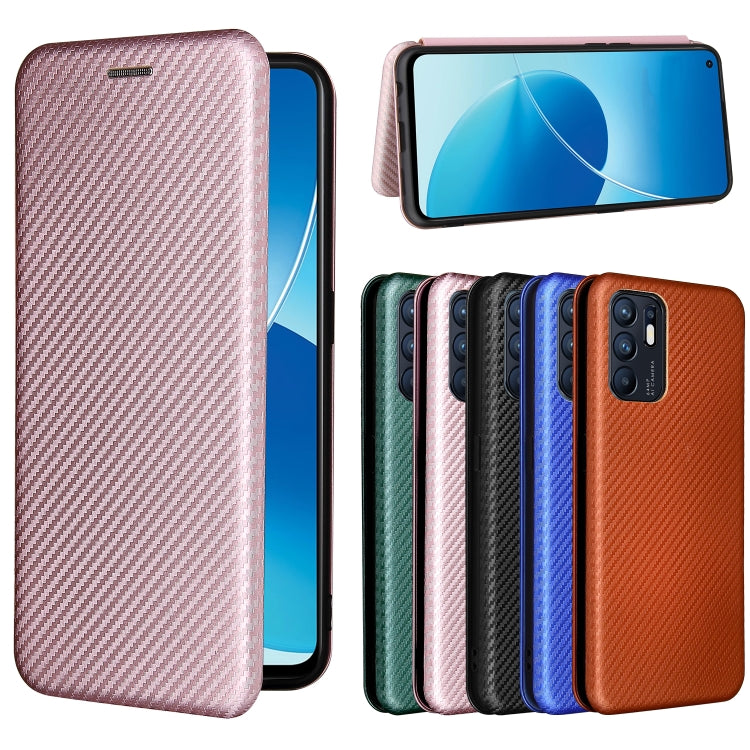 Struttura in fibra di carbonio Flip orizzontale magnetico Custodia in pelle TPU + PC + PU con slot per schede, For OPPO Reno6 4G, For Motorola Edge (2021), For Motorola Moto G60S