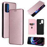 Struttura in fibra di carbonio Flip orizzontale magnetico Custodia in pelle TPU + PC + PU con slot per schede, For OPPO Reno6 4G, For Motorola Edge (2021), For Motorola Moto G60S