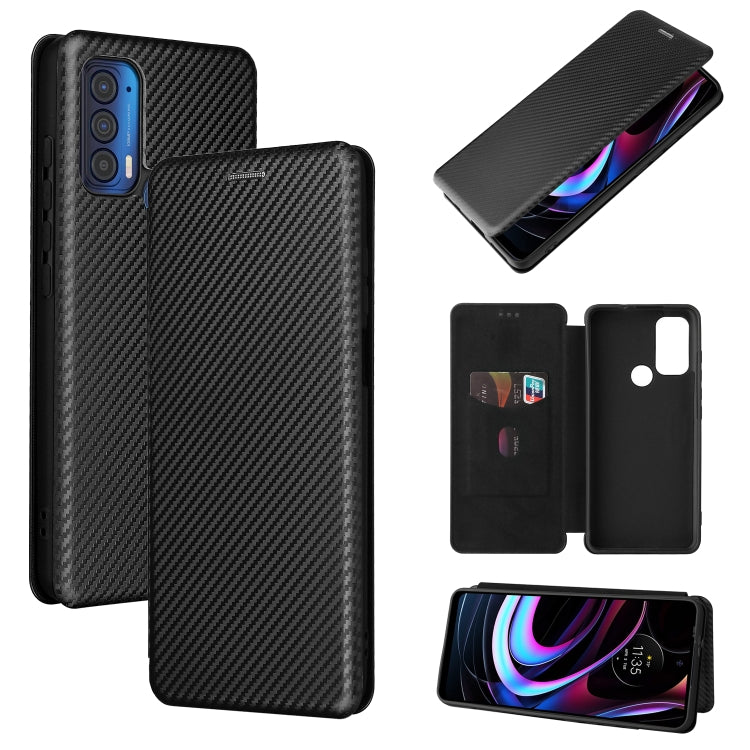 Struttura in fibra di carbonio Flip orizzontale magnetico Custodia in pelle TPU + PC + PU con slot per schede, For OPPO Reno6 4G, For Motorola Edge (2021), For Motorola Moto G60S