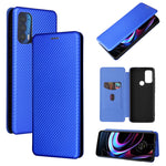 Struttura in fibra di carbonio Flip orizzontale magnetico Custodia in pelle TPU + PC + PU con slot per schede, For OPPO Reno6 4G, For Motorola Edge (2021), For Motorola Moto G60S