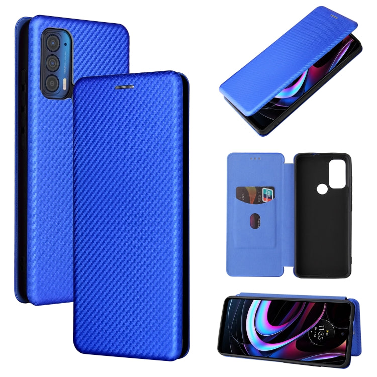 Struttura in fibra di carbonio Flip orizzontale magnetico Custodia in pelle TPU + PC + PU con slot per schede, For OPPO Reno6 4G, For Motorola Edge (2021), For Motorola Moto G60S