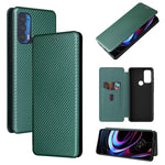 Struttura in fibra di carbonio Flip orizzontale magnetico Custodia in pelle TPU + PC + PU con slot per schede, For OPPO Reno6 4G, For Motorola Edge (2021), For Motorola Moto G60S
