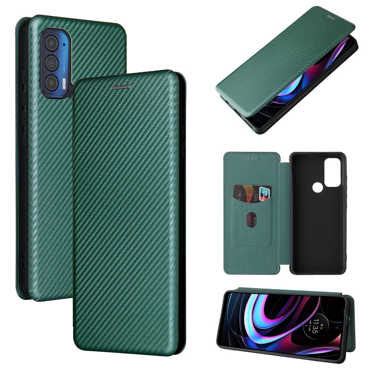 Struttura in fibra di carbonio Flip orizzontale magnetico Custodia in pelle TPU + PC + PU con slot per schede, For OPPO Reno6 4G, For Motorola Edge (2021), For Motorola Moto G60S