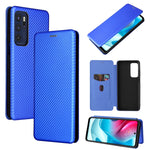 Struttura in fibra di carbonio Flip orizzontale magnetico Custodia in pelle TPU + PC + PU con slot per schede, For OPPO Reno6 4G, For Motorola Edge (2021), For Motorola Moto G60S