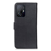 KHAZNEH Custodia in pelle a conchiglia orizzontale con struttura in pelle bovina con supporto, slot per carte e portafoglio, For Xiaomi Mi 11T / 11T Pro