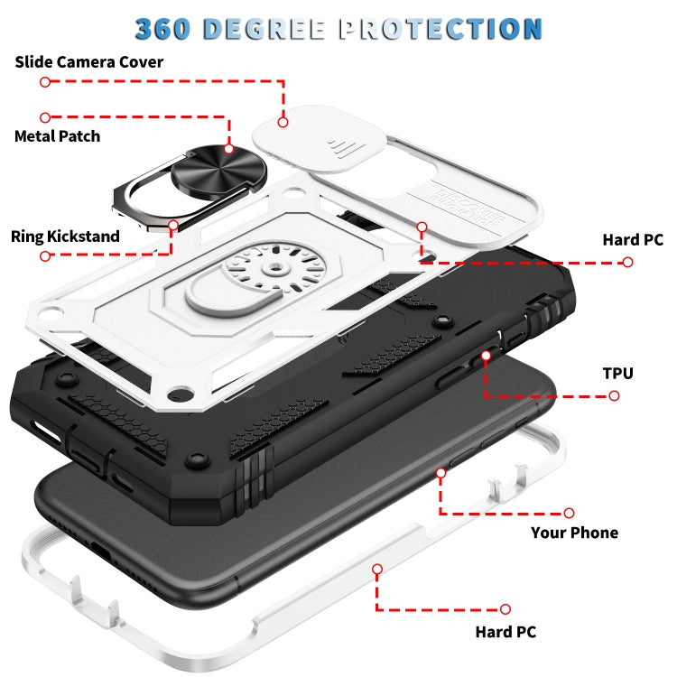 Cover scorrevole TPU e PC con supporto 360° per iPhone 12 Pro Max