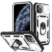 Cover per fotocamera scorrevole Custodia protettiva in TPU + PC con supporto girevole a 360 gradi e slot per schede, For iPhone 11 Pro, For iPhone 11 Pro Max
