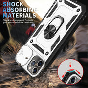 Cover per fotocamera scorrevole Custodia protettiva in TPU + PC con supporto girevole a 360 gradi e slot per schede, For iPhone 11 Pro, For iPhone 11 Pro Max