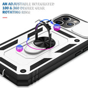 Cover per fotocamera scorrevole Custodia protettiva in TPU + PC con supporto girevole a 360 gradi e slot per schede, For iPhone 11 Pro, For iPhone 11 Pro Max