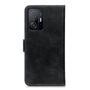 Custodia in pelle a vibrazione orizzontale con struttura in coccodrillo con supporto, slot per carte e portafoglio, For Xiaomi Mi 11T / 11T Pro