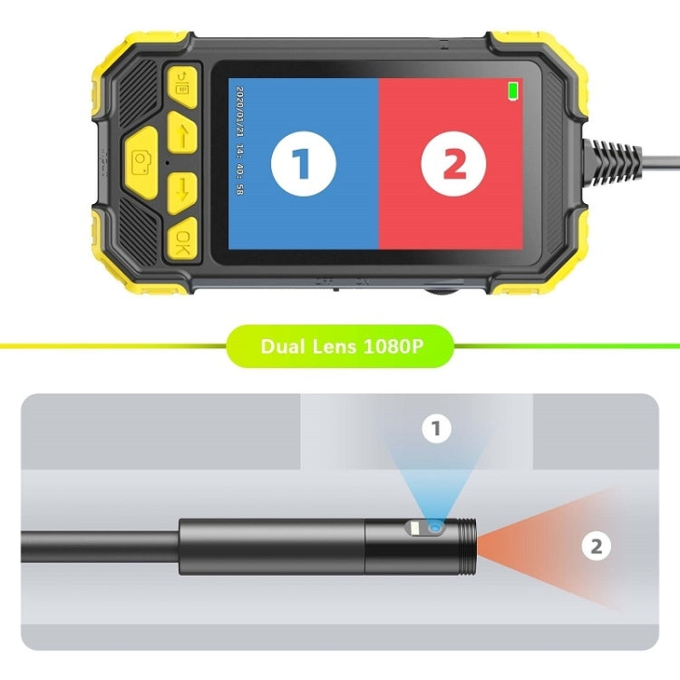 Y19 Endoscopio a filo rigido a doppia lente da 7,9 mm con schermo LCD a colori IPS da 4,3 pollici, 2m, 3.5m, 5m, 10m