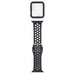 Cinturino di ricambio in silicone + custodia protettiva con set di protezioni per lo schermo per la serie Apple Watch, 3 & 2 & 1 38mm