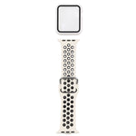 Cinturino di ricambio in silicone + custodia protettiva con set di protezioni per lo schermo per la serie Apple Watch, 3 & 2 & 1 38mm