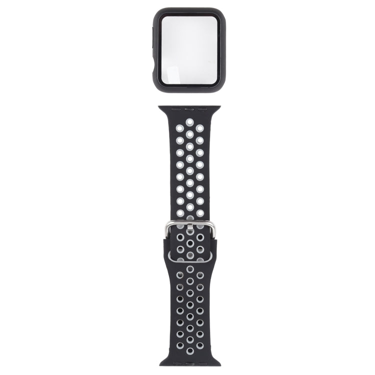 Cinturino di ricambio in silicone + custodia protettiva con set di protezioni per lo schermo per la serie Apple Watch, For Apple Watch Series 6 / 5 / 4 / Watch SE 40mm