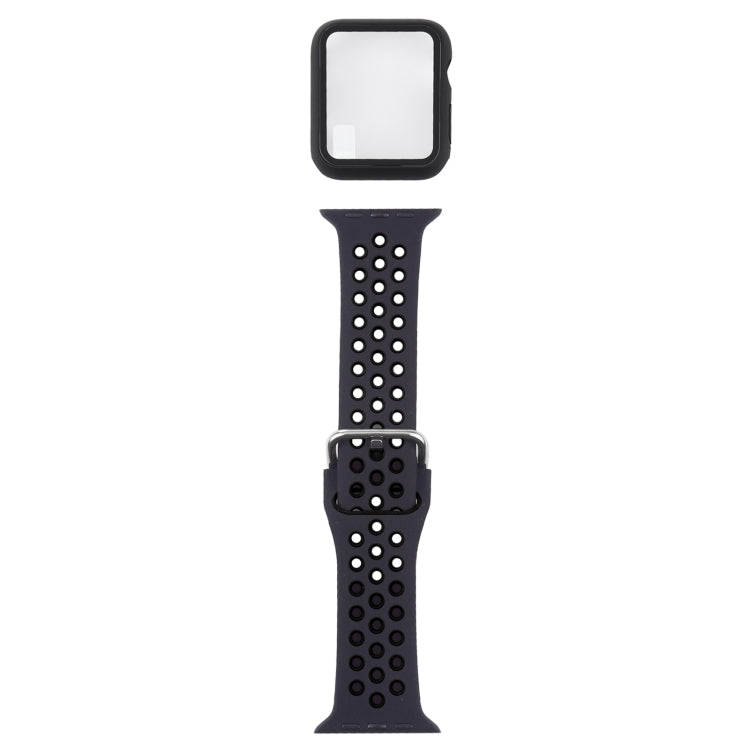 Cinturino di ricambio in silicone + custodia protettiva con set di protezioni per lo schermo per la serie Apple Watch, For Apple Watch Series 6 / 5 / 4 / Watch SE 40mm