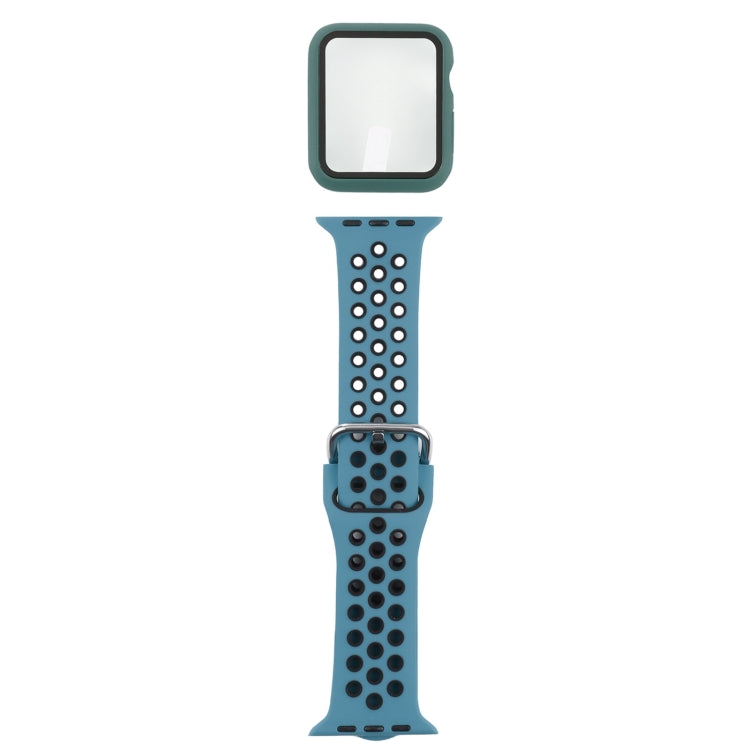 Cinturino di ricambio in silicone + custodia protettiva con set di protezioni per lo schermo per la serie Apple Watch, For Apple Watch Series 6 / 5 / 4 / Watch SE 40mm