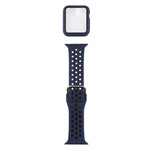 Cinturino di ricambio in silicone + custodia protettiva con set di protezioni per lo schermo per la serie Apple Watch, 3 & 2 & 1 42mm