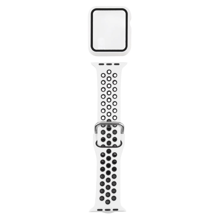 Cinturino di ricambio in silicone + custodia protettiva con set di protezioni per lo schermo per la serie Apple Watch, 3 & 2 & 1 42mm