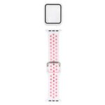 Cinturino di ricambio in silicone + custodia protettiva con set di protezioni per lo schermo per la serie Apple Watch, 3 & 2 & 1 42mm