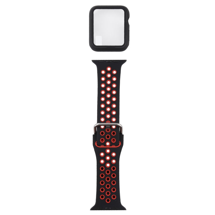 Cinturino di ricambio in silicone + custodia protettiva con set di protezioni per lo schermo per la serie Apple Watch, For Apple Watch Series 6 / 5 / 4 / Watch SE 44mm