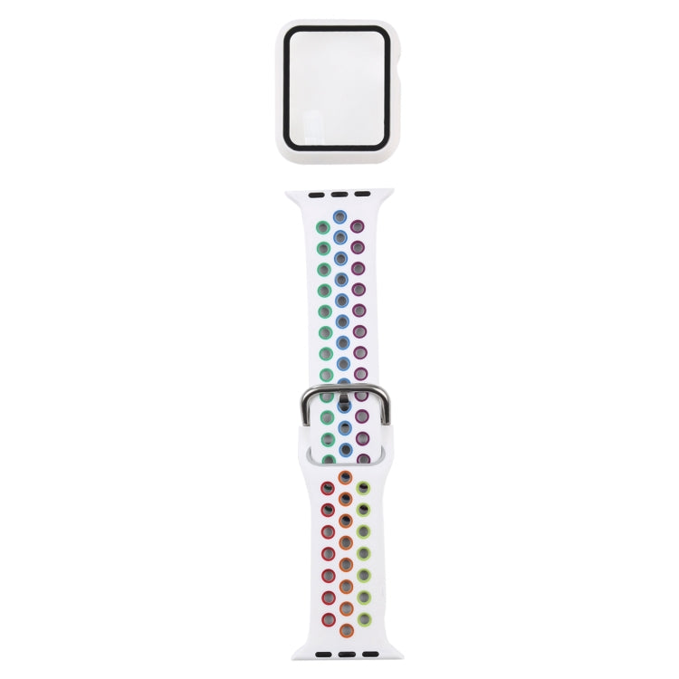 Cinturino di ricambio in silicone + custodia protettiva con set di protezioni per lo schermo per la serie Apple Watch, For Apple Watch Series 6 / 5 / 4 / Watch SE 44mm