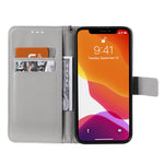 Custodia portafoglio in pelle flip con motivo 3D per iPhone 13