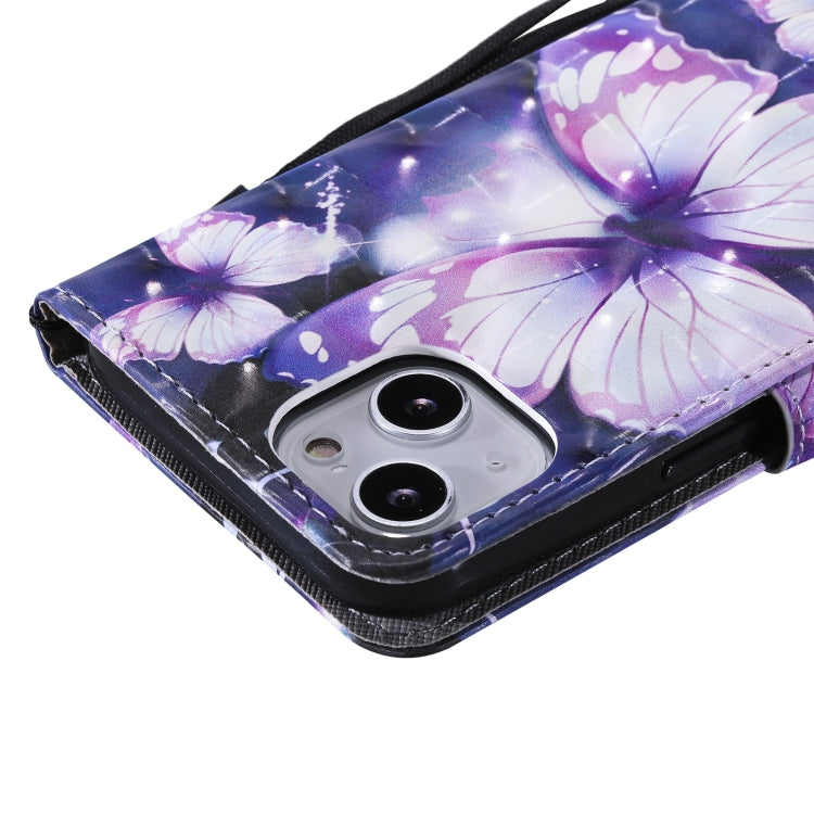 Custodia portafoglio in pelle flip con motivo 3D per iPhone 13