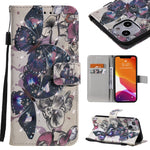 Custodia portafoglio in pelle flip con motivo 3D per iPhone 13